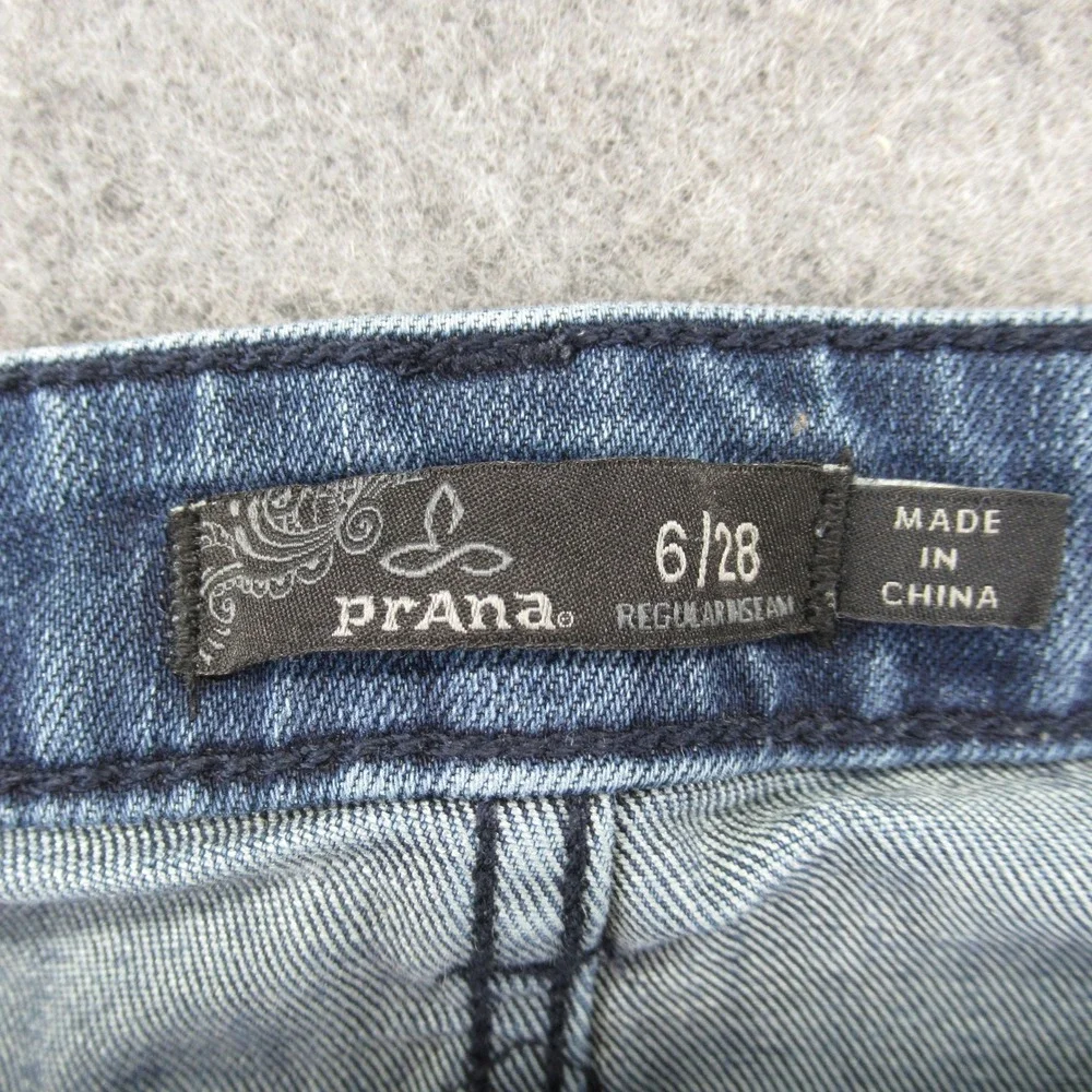 prAna Women's Size 6 28 Blue Denim Regular Seam Skinny Jeans - Picture 2 of 12